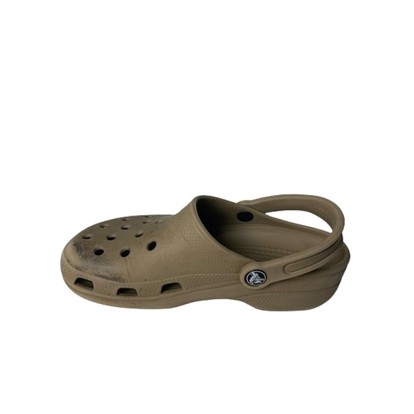 Crocs Womens Size 6 Classic Clog Sandals In Khaki With Heel Strap - Picture 6 of 8
